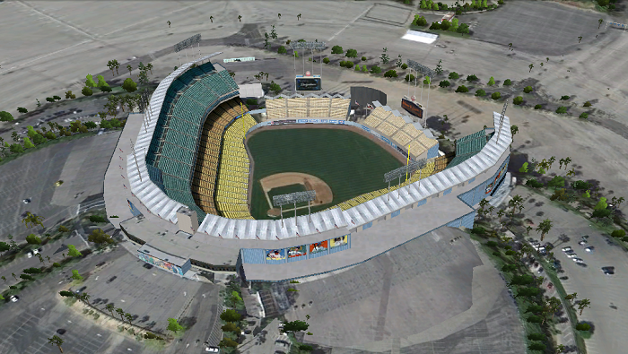 Dodger Stadium (Los Angeles, CA); 3D model by jjasper123