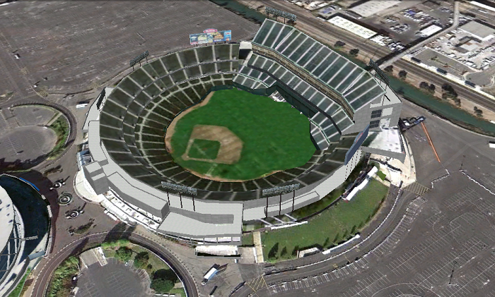 The Coliseum (Oakland, CA); 3D model by Google 3D Warehouse