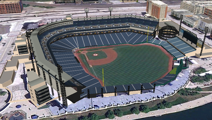 PNC Park (Pittsburgh, PA); 3D model by wyliepoon