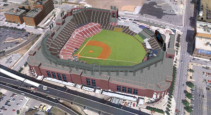 Busch Stadium (Saint Louis, MO); 3D model by Google 3D Warehouse
