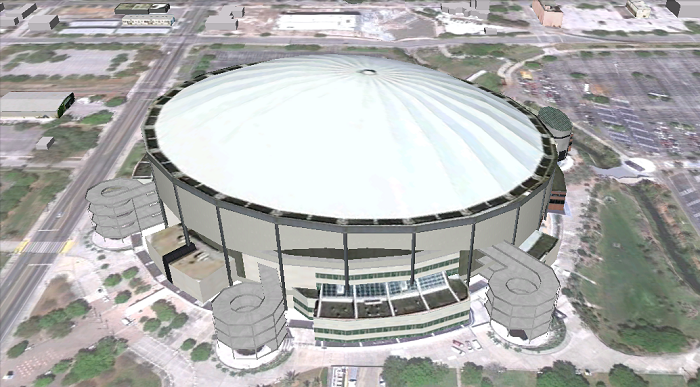 Tropicana Field, Saint Petersburg (FL; Tampa Bay; 3D model by Google 3D Warehouse)