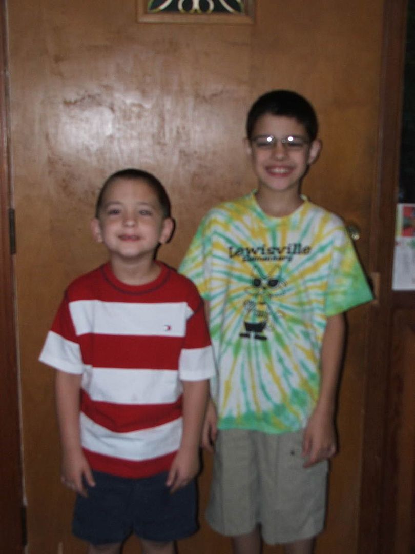 Duncan & Connor on 1st day of school