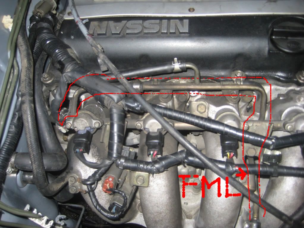 Fuel rail line kinked... how to fix?? *PICS* Nissan Forum Nissan Forums