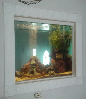 The kitchen side of the tank is now framed. The kitchen side of the tank is now framed.