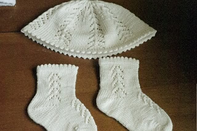 Chevron Lace Hat and Socks