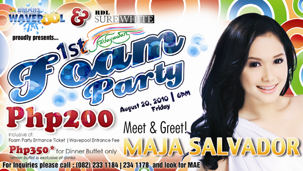 EMARS Wavepool,Wavepool Opening,Maja Salvador,Foam Party,Davao Foam Party