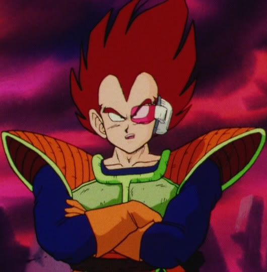 dragon ball z vegeta red hair