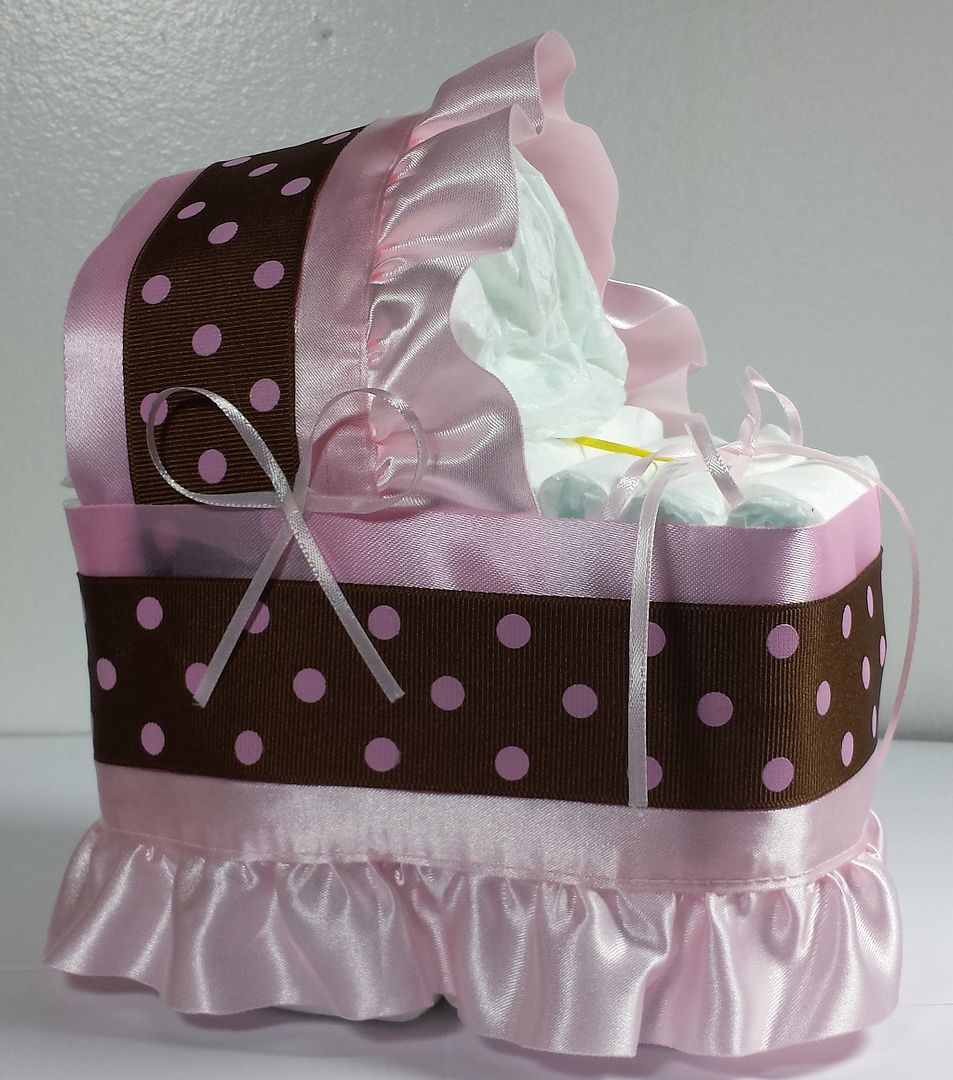 Diaper Cake Beautiful Carriage Baby Shower Gift for Girls