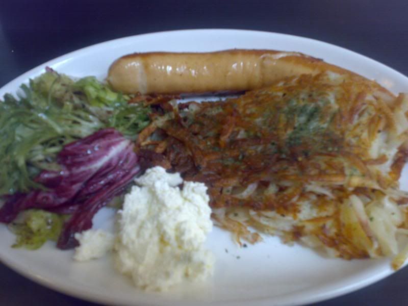 Cheese Hotdog with rosti