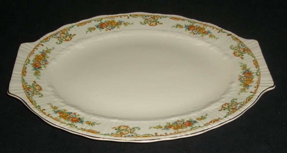 Homer Laughlin ORANGE FLOWERS SERVING PLATTER eBay