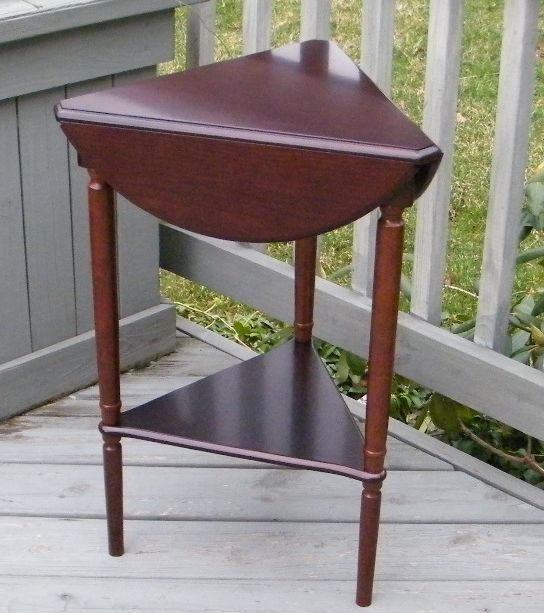 Bombay Cherry Wood Folding side Triangle Drop End Table eBay
