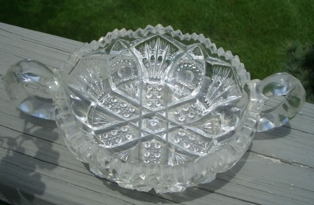 ANTIQUE EAPG DEPRESSION GLASS DISH NAPPY SERVING BOWL eBay