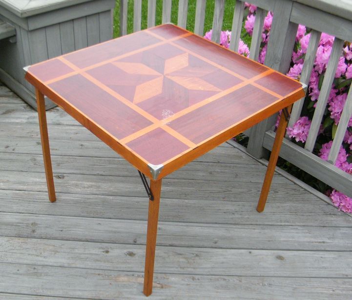 ANTIQUE INLAY MARQUETRY WOOD FOLDING GAME CARD TABLE eBay