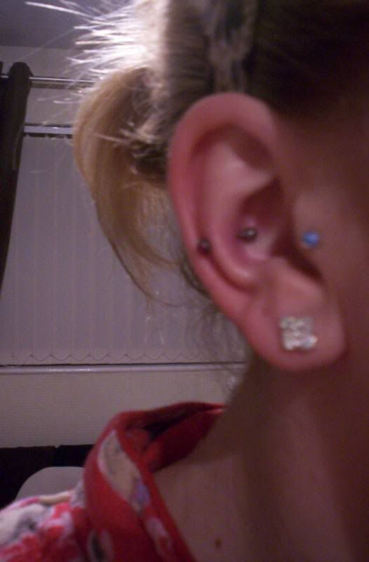 anti tragus piercings. My anti-tragus plays up