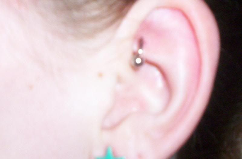 I would love to have my left snug pierced next, but I'm waiting for my Rook 