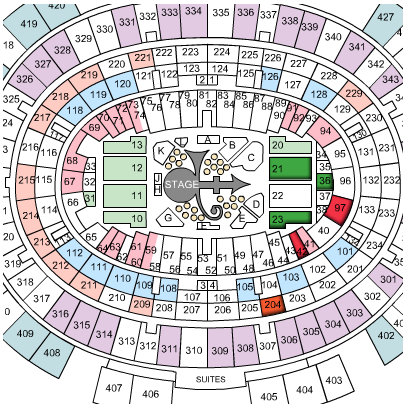 MSG seating chart