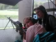 A Swiss teenager competing with her fully automatic assault rifle.