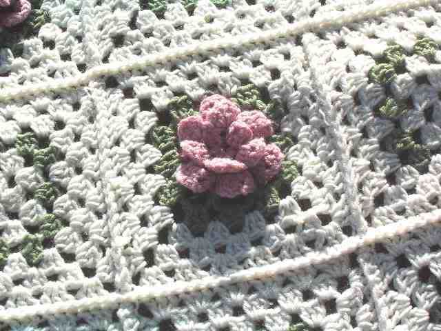 Closeup Rose afghan