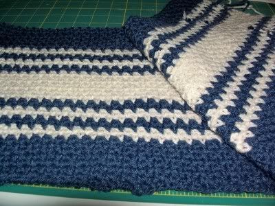 Striped Blue afghan