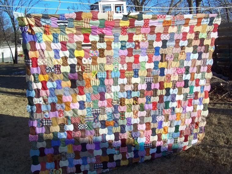 Apple Core Quilt Top, Top done Feb 2012. Hand pieced during 2011/12 at appointments.