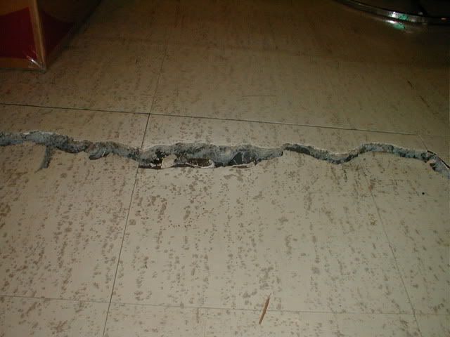 The Crack.  Sinking foundation.  Yay. Pictures, Images and Photos