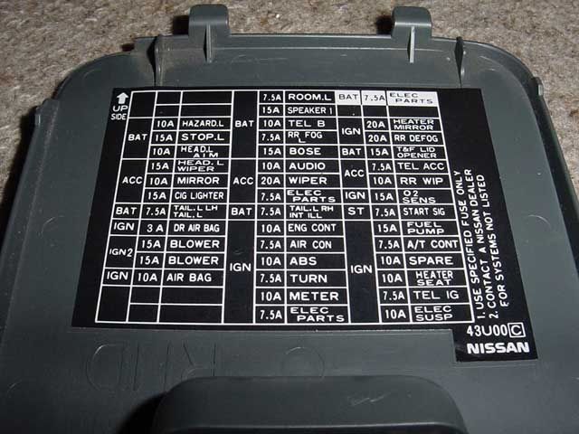 Nissan maxima se 2000 fuse box #7