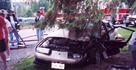 car after the accident