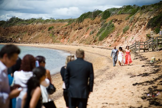 sea beach debris wedding aisle