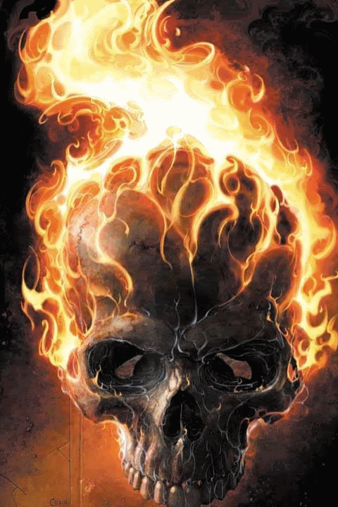 Skull Flame Smoke Animated Pictures, Images and Photos