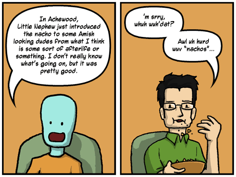 Jackson Ferrell and Unwinder discuss the webcomic Achewood, and nachos