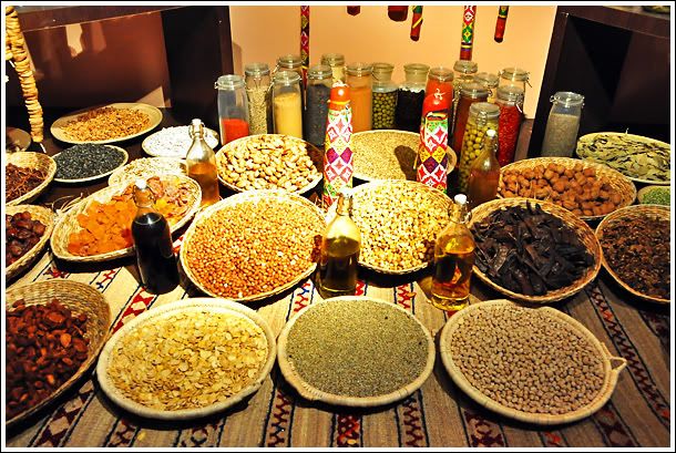 Exhibit on food & spices used in Morocco