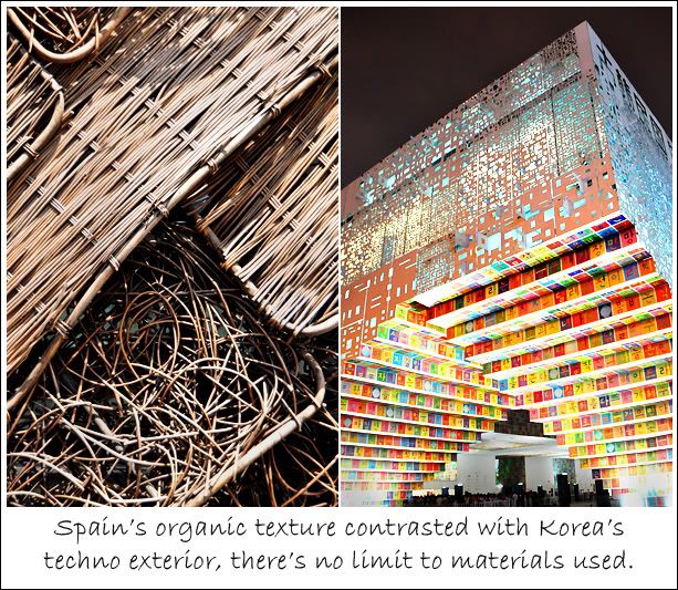 Varied building materials