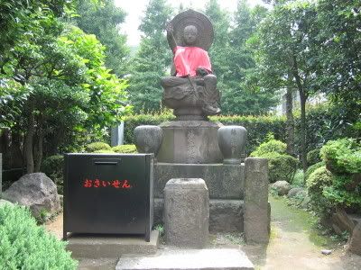 Reresentació de Buda a un jardí lateral