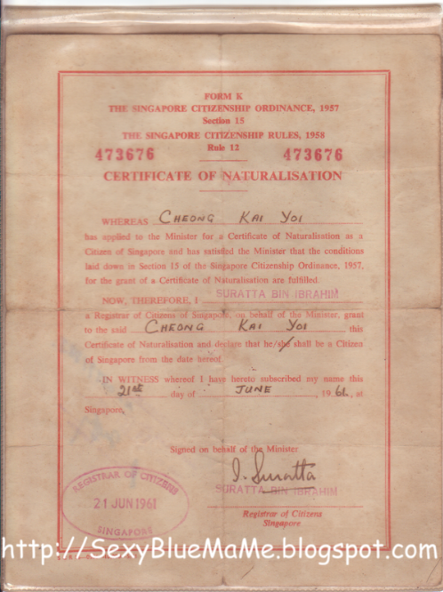 Grandfather's Birth Certificate