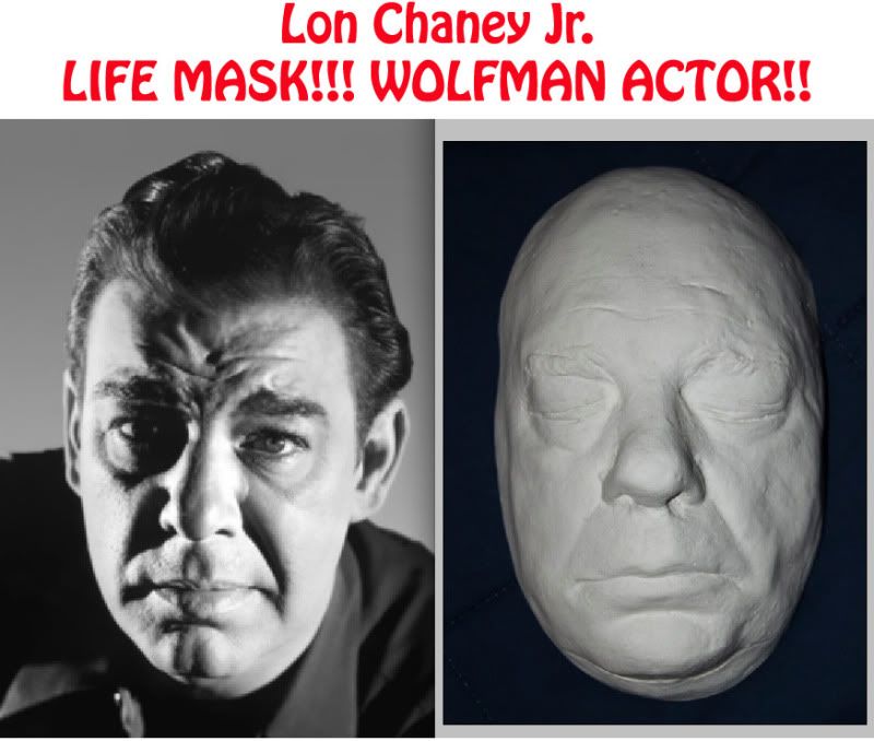 Lon Chaney Jr Life Mask!! Wolfm...