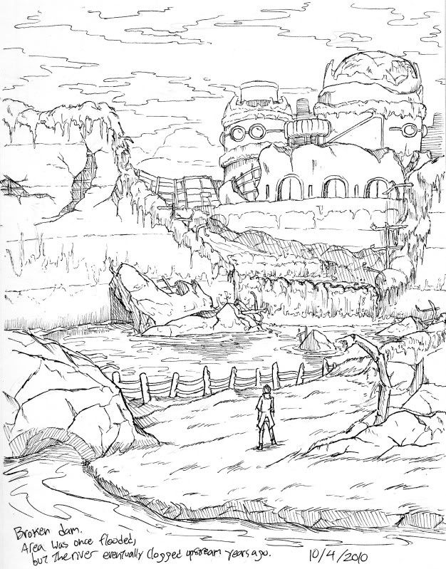 landscape drawing ideas Jungle Waterfall Line Drawings | 626 x 799