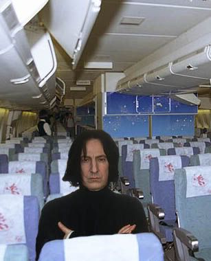 Snape's on a plane!