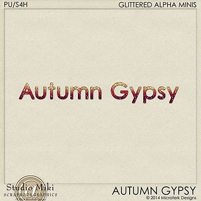 Autumn Gypsy Glittered Alpha Minis