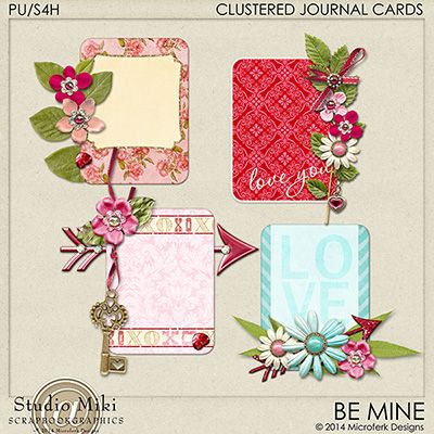 Be Mine Clustered Journal Cards