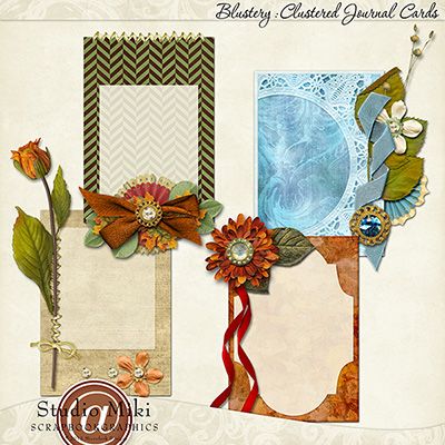 Blustery Clustered Journal Cards