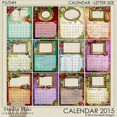 Calendar 2015 Letter Size