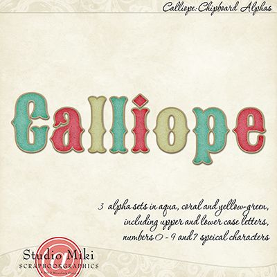 Calliope Chipboard Alphas
