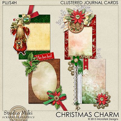 Christmas Charm Clustered Journal Cards