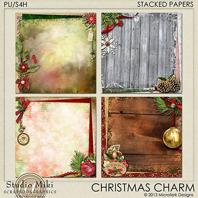 Christmas Charm Stacked Papers