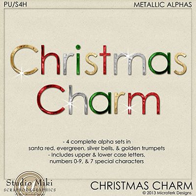 Christmas Charm Metallic Alphas