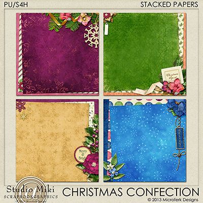 Christmas Confection Stacked Papers