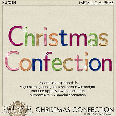 Christmas Confection Metallic Alphas