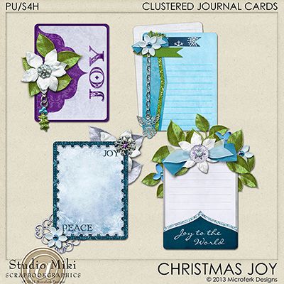 Christmas Joy Clustered Journal Cards
