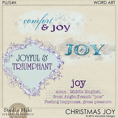 Christmas Joy Word Art