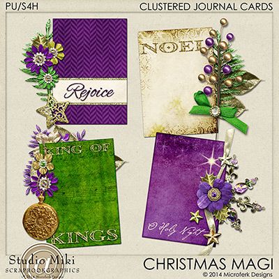 Christmas Magi Clustered Journal Cards